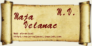 Maja Velanac vizit kartica